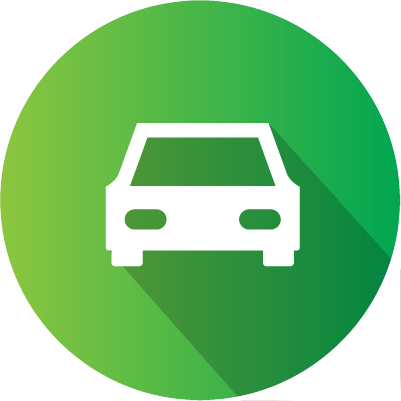 Green car icon.