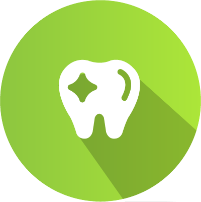 Light green tooth icon.