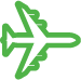 Green plane icon.