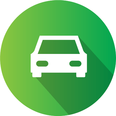 Green car icon.